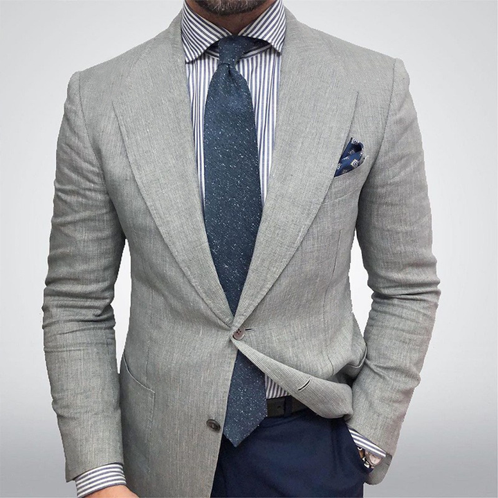 Textured Tailored Blazer Jacket