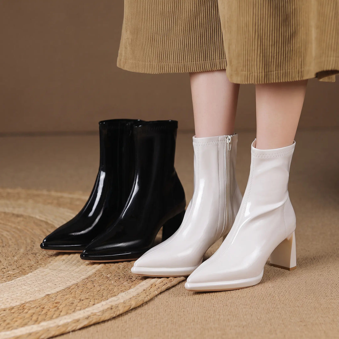 Kryllix - Patent Leather Ankle Boots