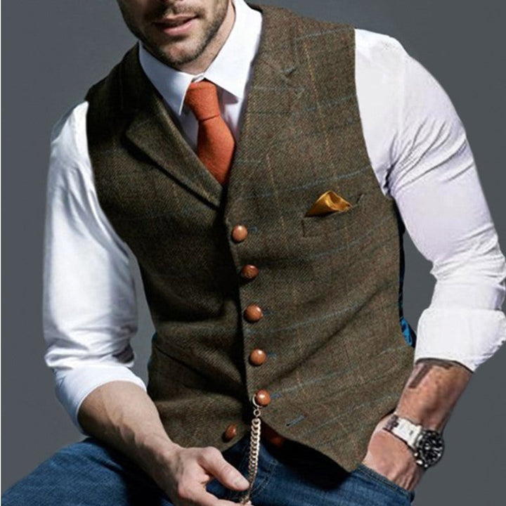 Herringbone Tweed Vest