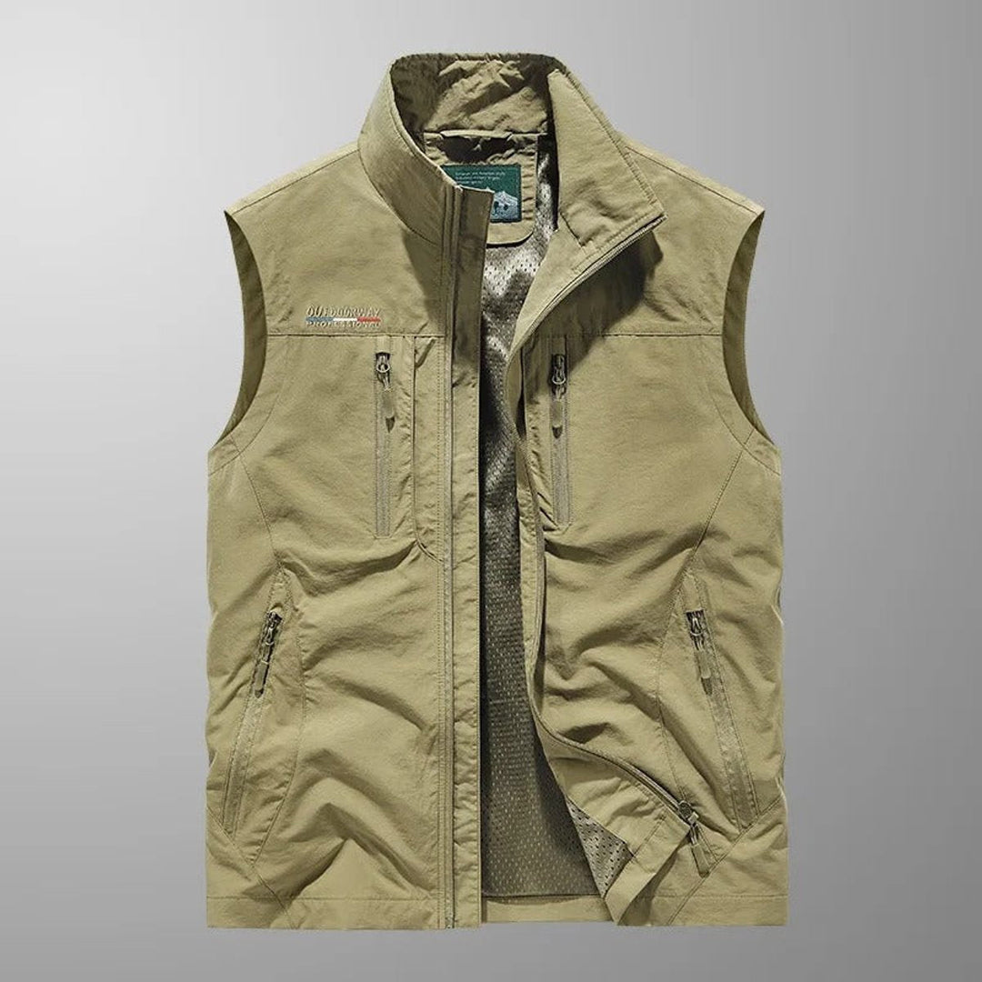 Mens Lightweight Multi-Pocket Outdoor Gilet