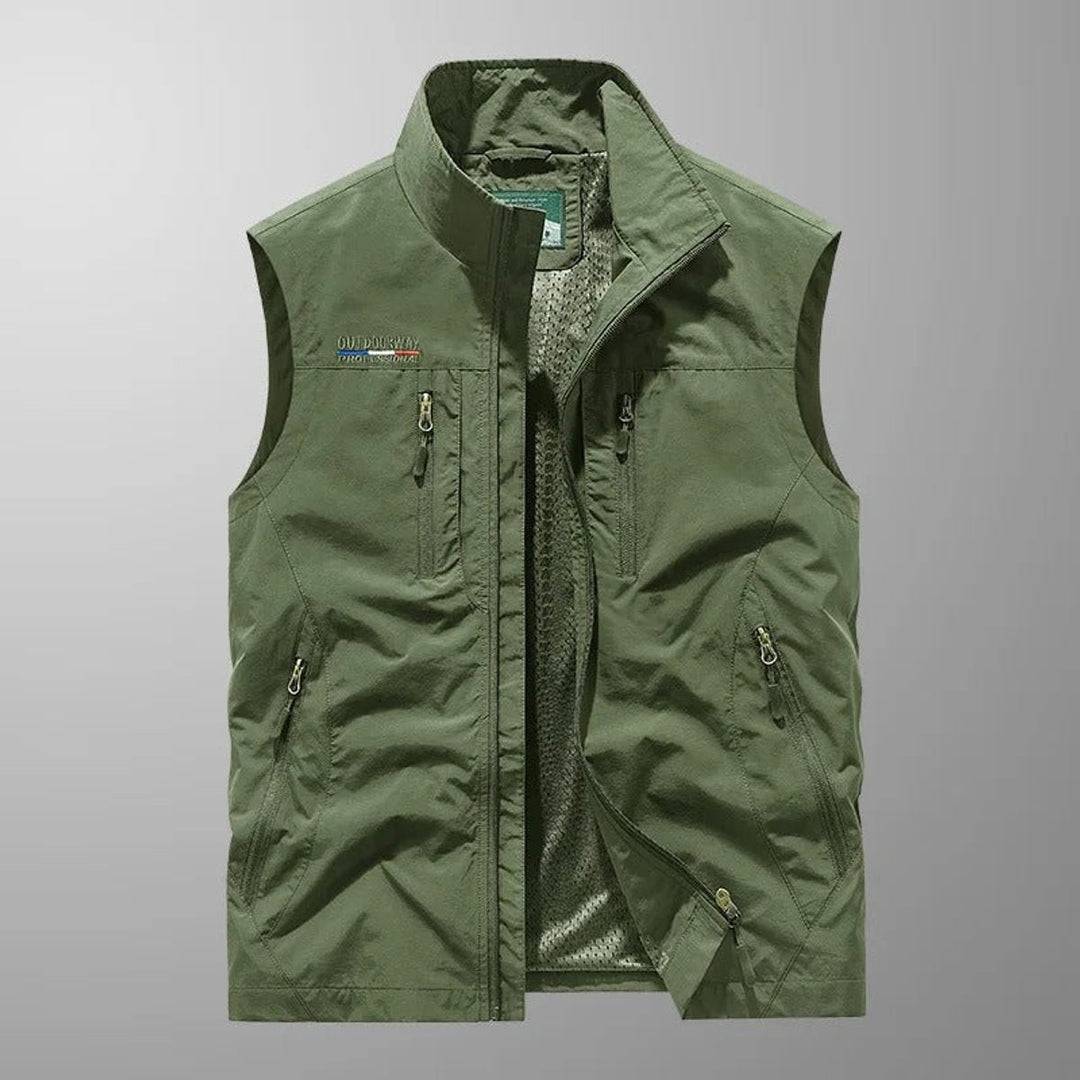 Mens Lightweight Multi-Pocket Outdoor Gilet