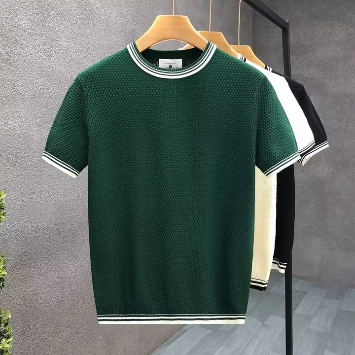 Cotton Short-Sleeve Crewneck Jumper