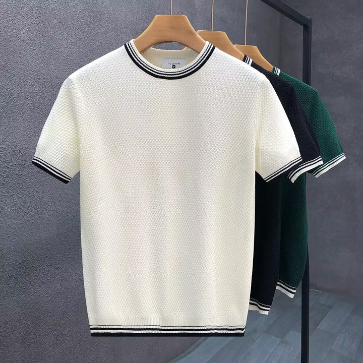 Cotton Short-Sleeve Crewneck Jumper