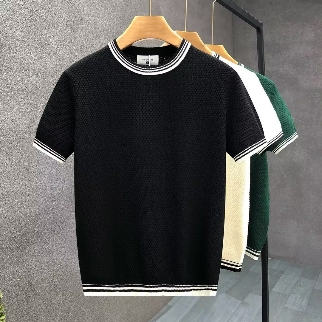 Cotton Short-Sleeve Crewneck Jumper