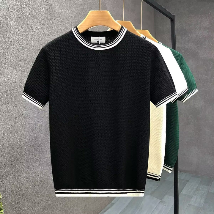 Cotton Short-Sleeve Crewneck Jumper