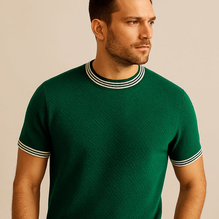 Cotton Short-Sleeve Crewneck Jumper