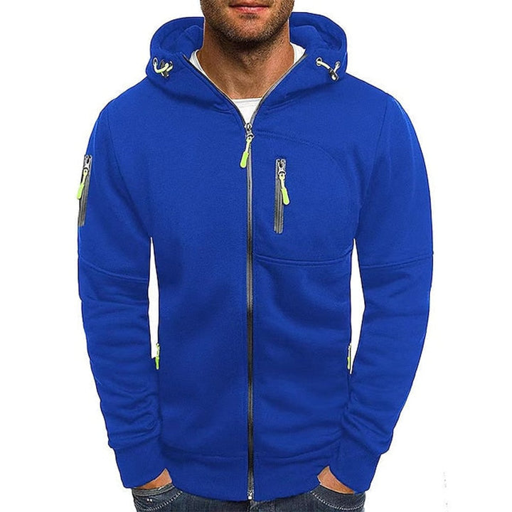Mens Zip-Up Hooded Knit Fleece