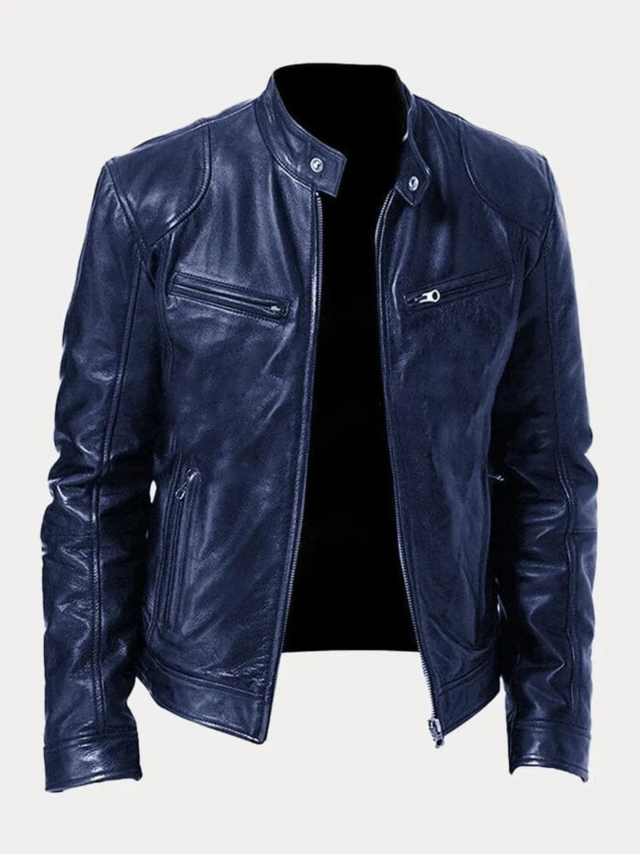 Mens Quilted Biker Jacket