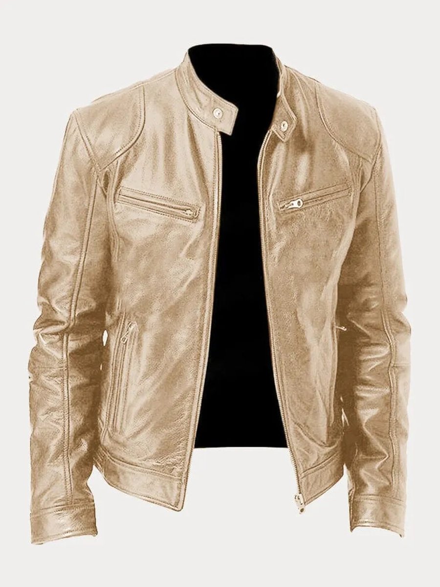 Mens Quilted Biker Jacket