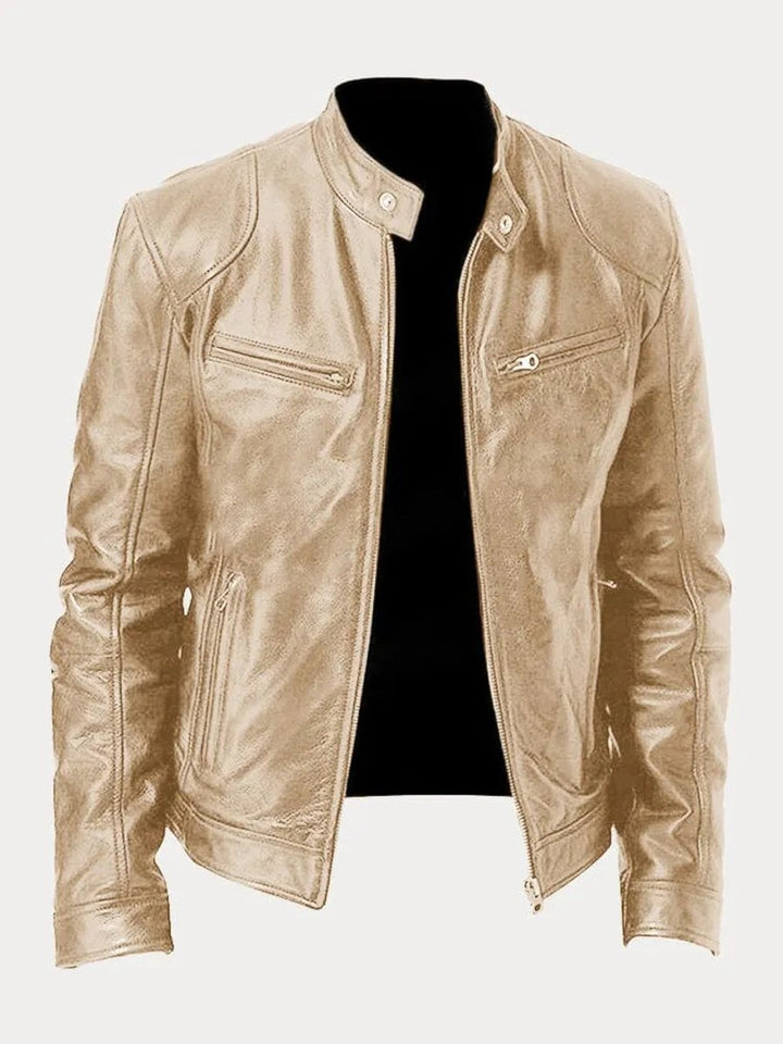 Mens Quilted Biker Jacket