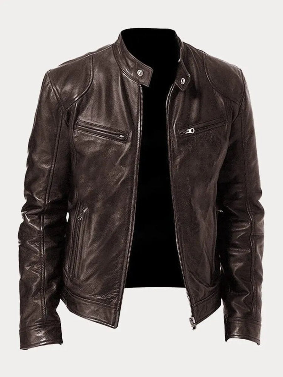 Mens Quilted Biker Jacket