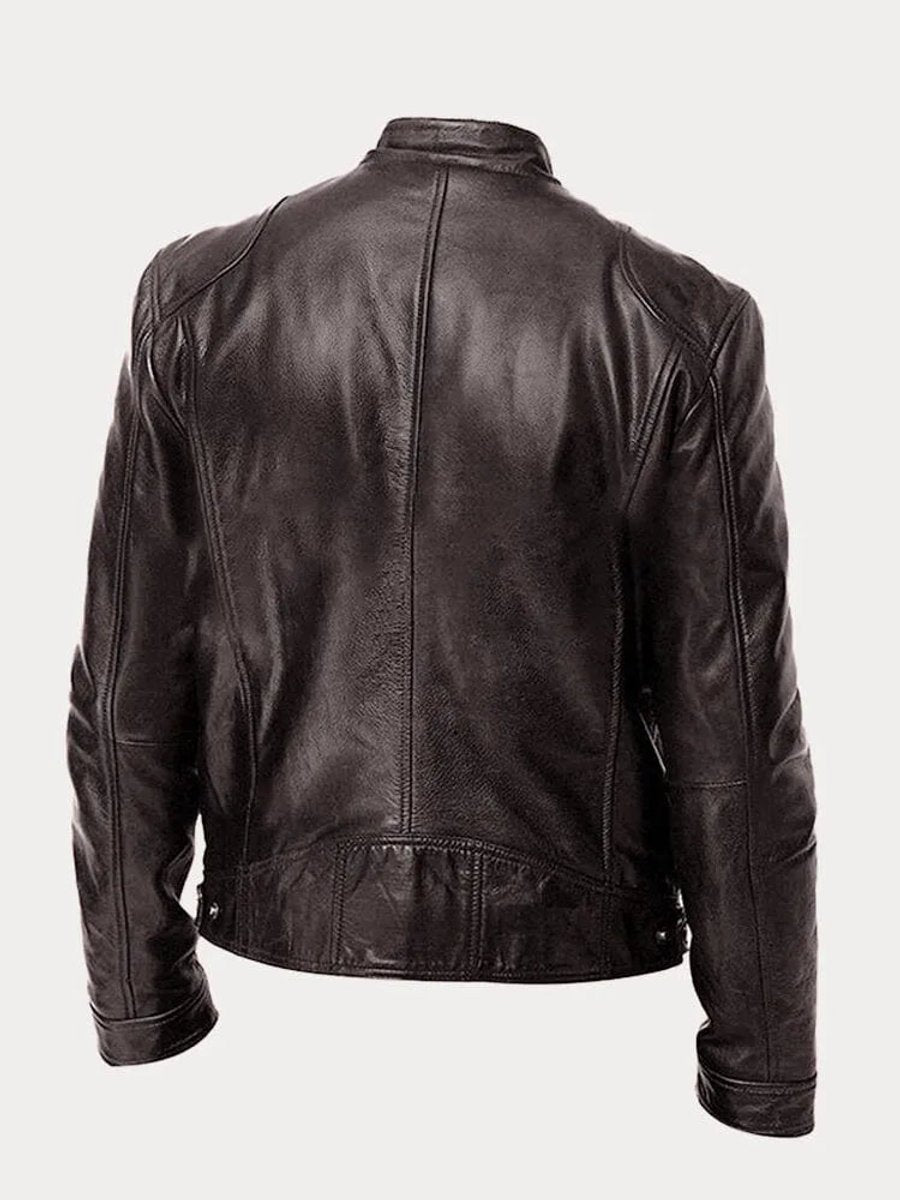 Mens Quilted Biker Jacket