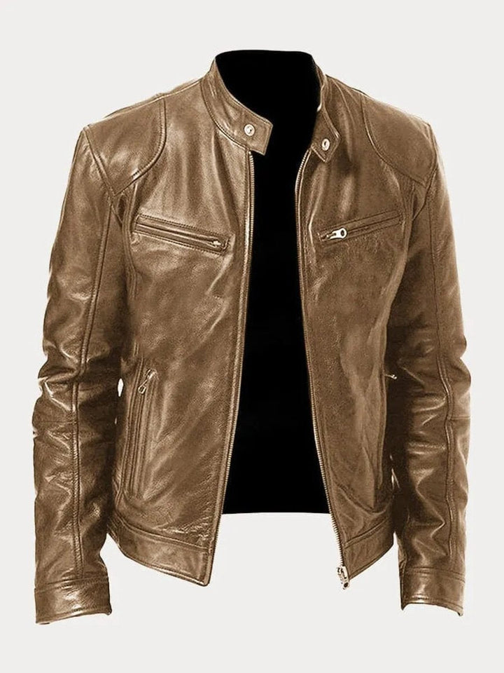 Mens Quilted Biker Jacket