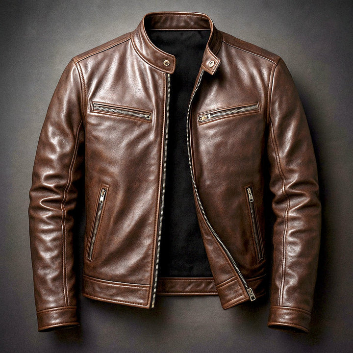 Mens Quilted Biker Jacket