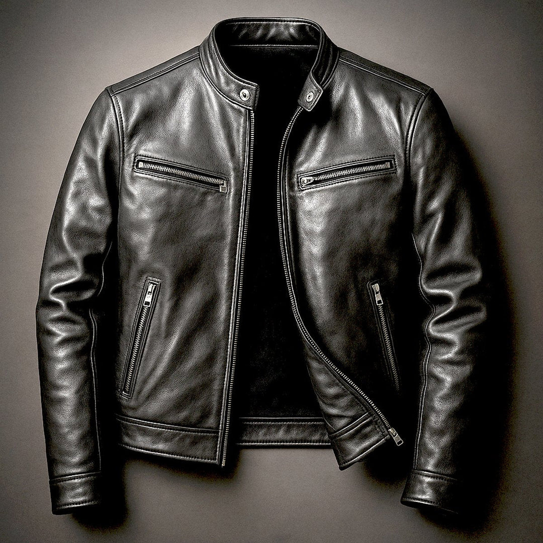 Mens Quilted Biker Jacket