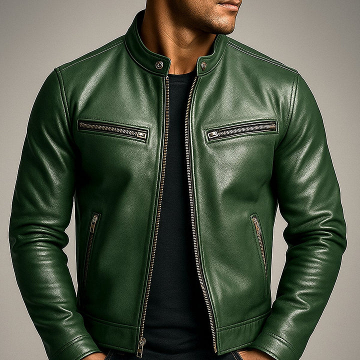 Mens Quilted Biker Jacket