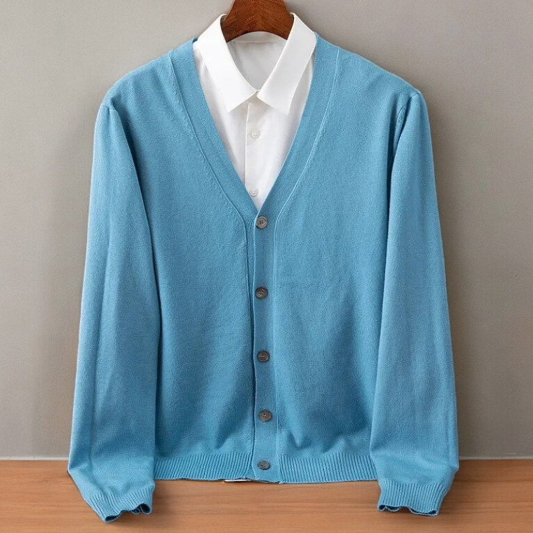 Cashmere Blend V-Neck Cardigan