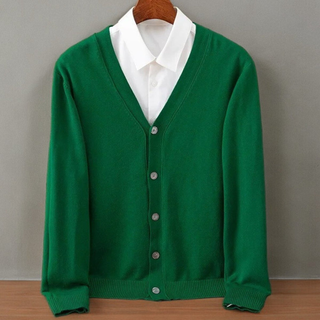 Cashmere Blend V-Neck Cardigan