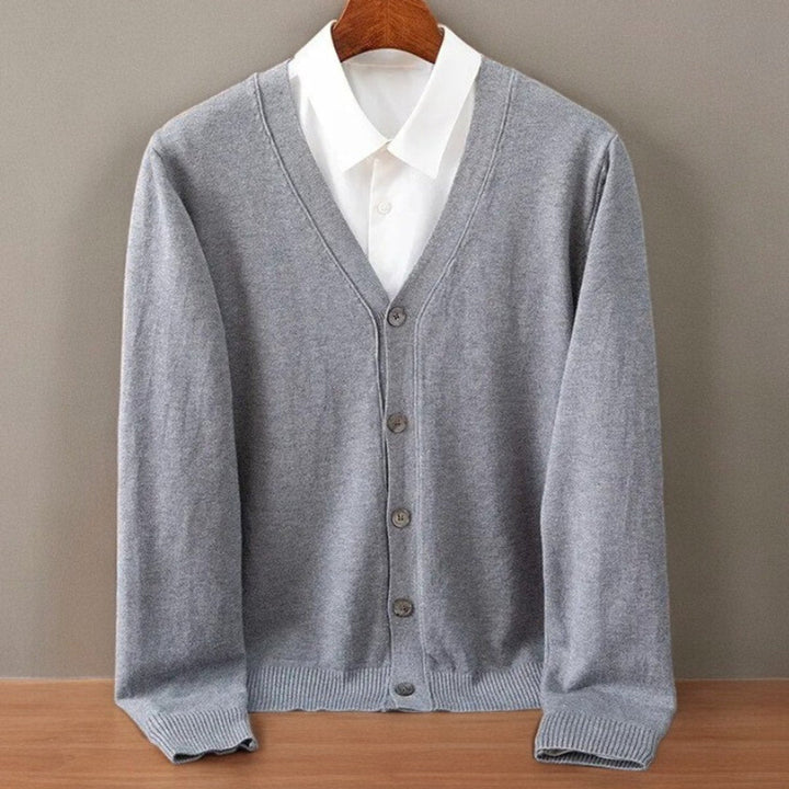 Cashmere Blend V-Neck Cardigan