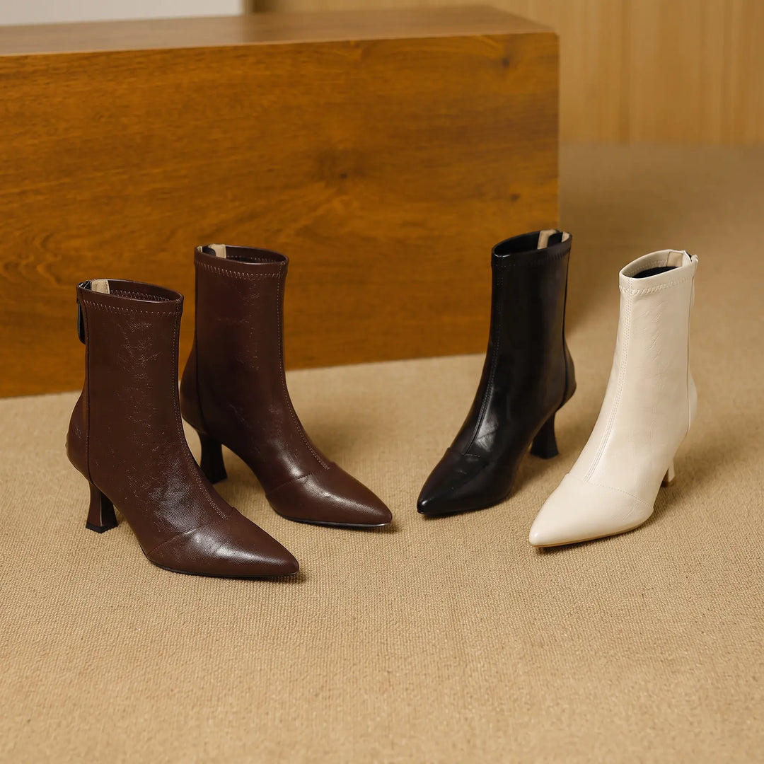Mizuki - Chic Pointed Toe Ankle Boots