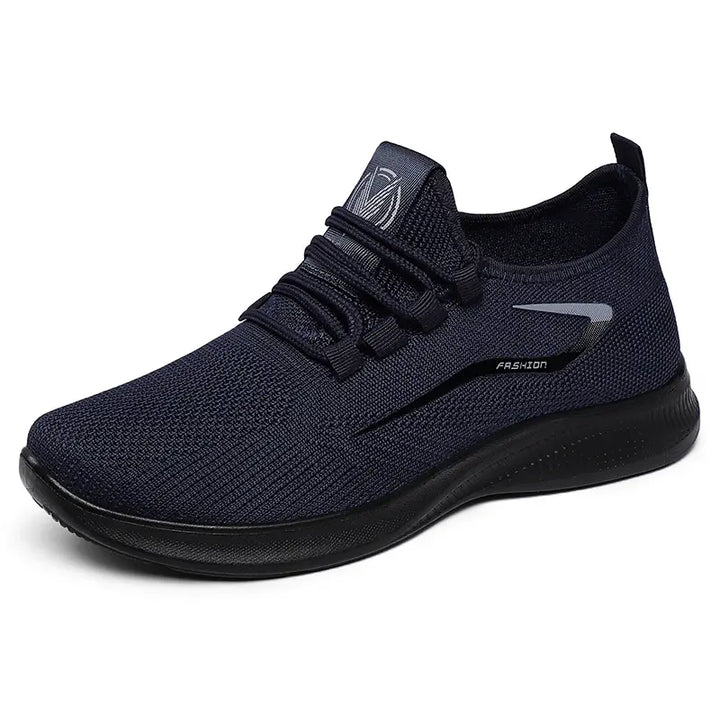 Navy blue engineered knit men&