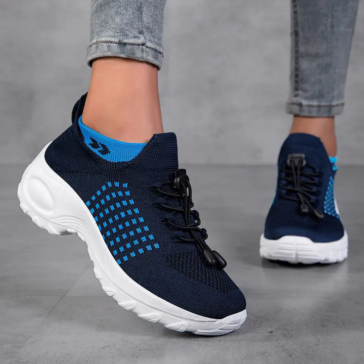 Navy blue knit women&