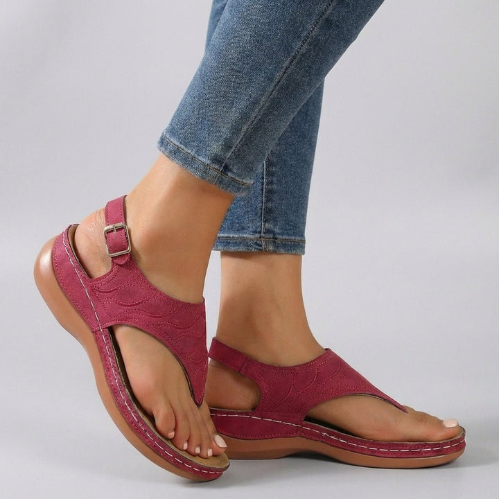 Embroidered Orthopedic Wedge Sandals