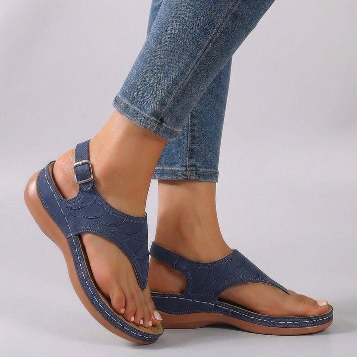 Embroidered Orthopedic Wedge Sandals