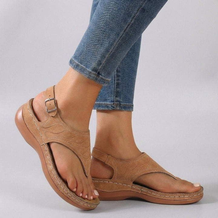 Embroidered Orthopedic Wedge Sandals