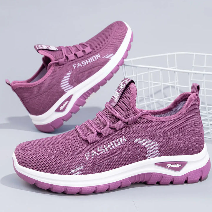 Pair of vibrant purple women&