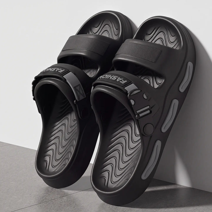 Rhyza - Chunky Platform Sandals, Soft EVA Slides