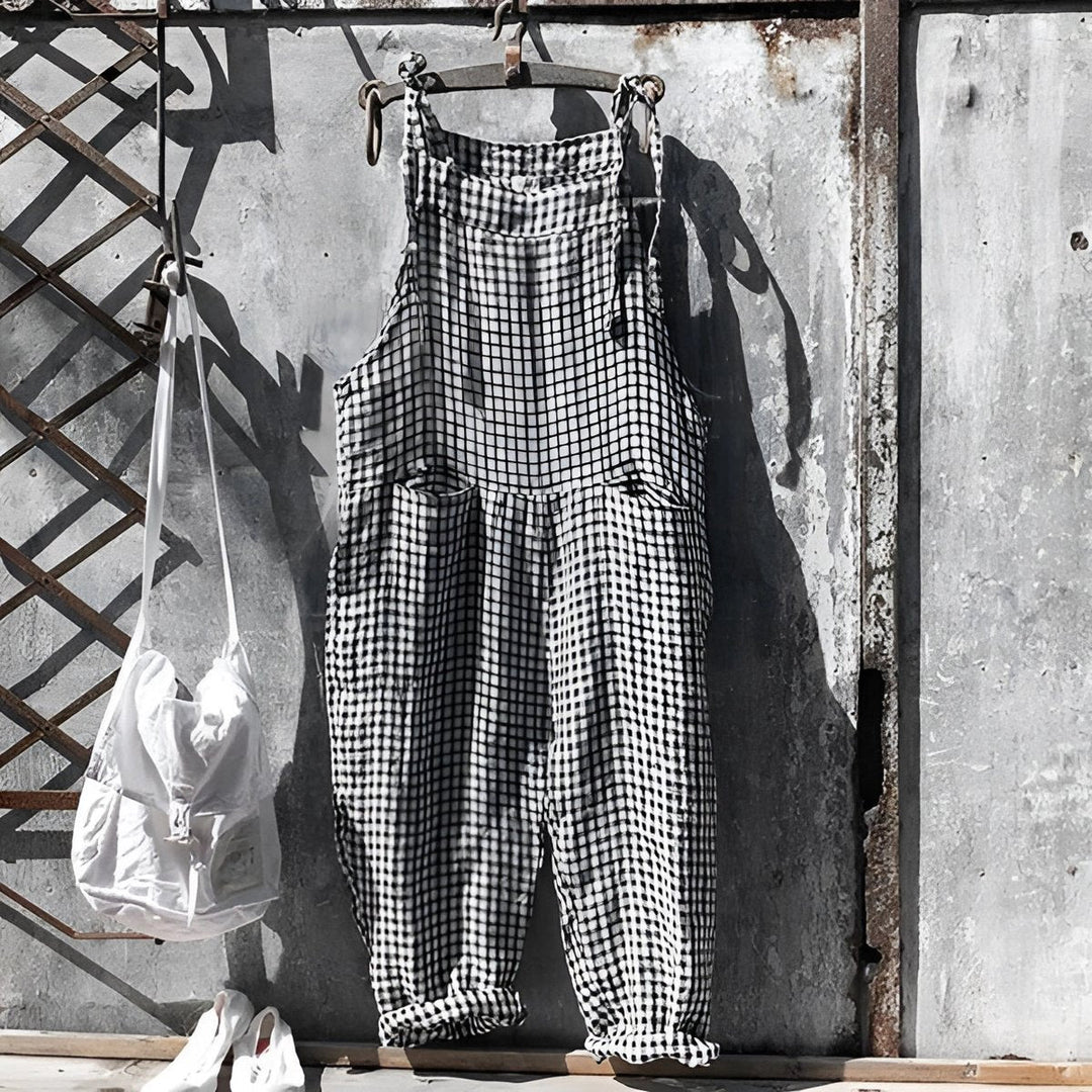 Vintage Striped Loose-Fit Overalls