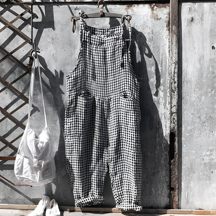 Vintage Striped Loose-Fit Overalls
