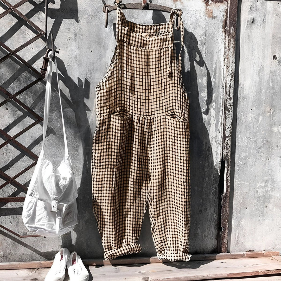 Vintage Striped Loose-Fit Overalls