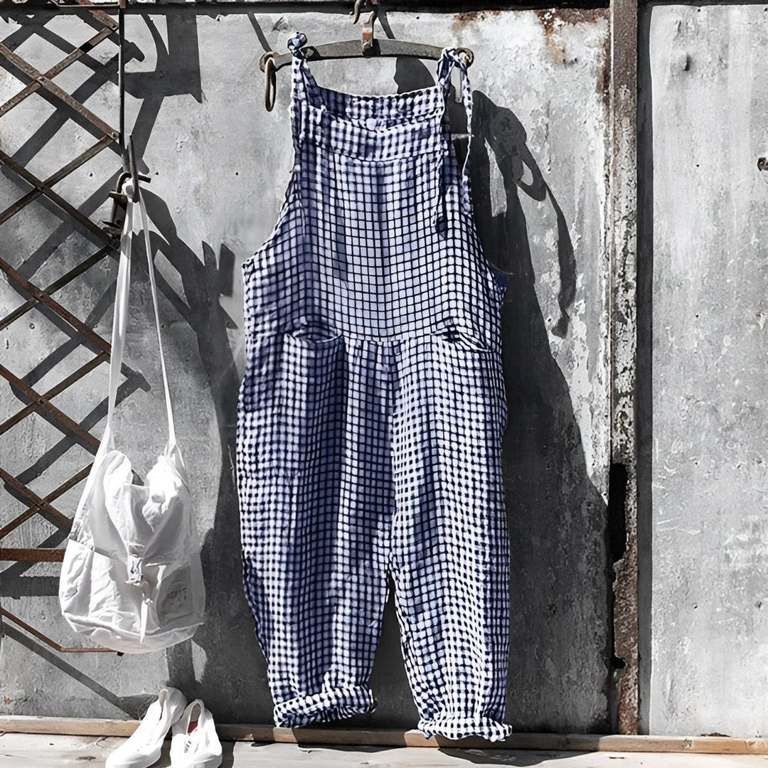 Vintage Striped Loose-Fit Overalls