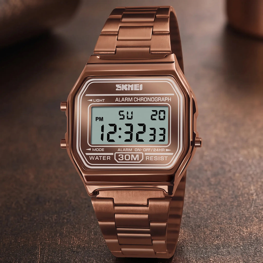 Vexil - Retro Digital Stainless Steel Watch