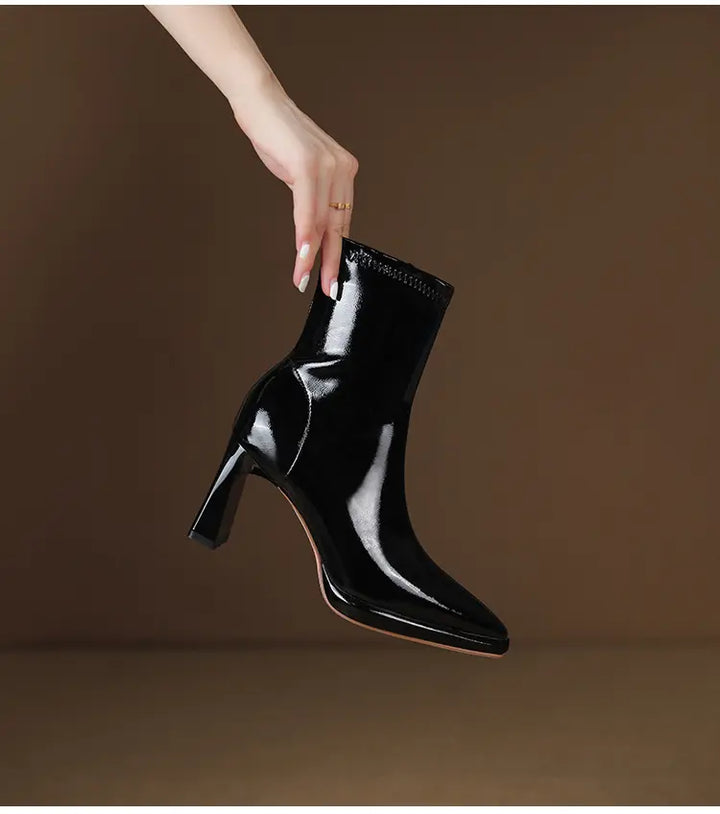 Kryllix - Patent Leather Ankle Boots