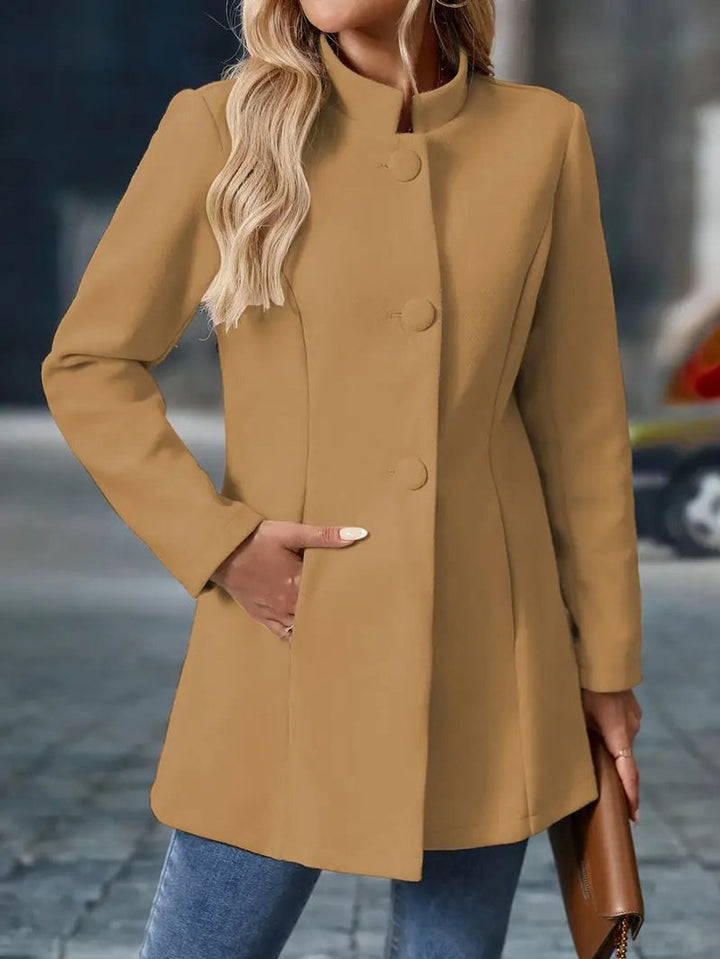 Stand Collar Longline Blazer Jacket