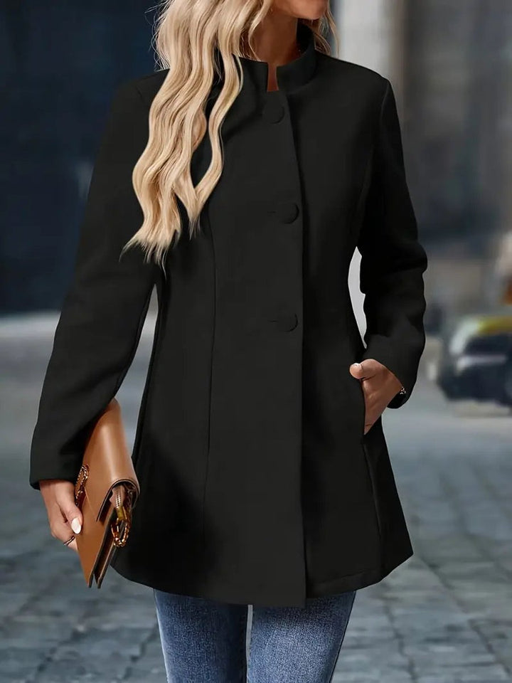 Stand Collar Longline Blazer Jacket