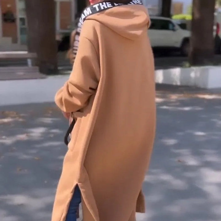 Oversized Longline Hooded Fleece Coat