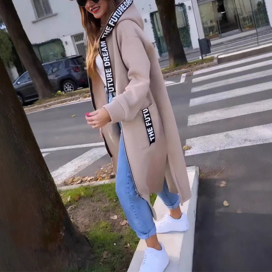 Oversized Longline Hooded Fleece Coat
