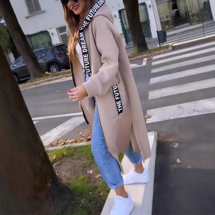 Oversized Longline Hooded Fleece Coat