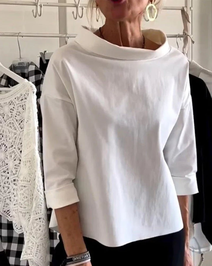 Bateau Neck 3/4 Sleeve Relaxed Top