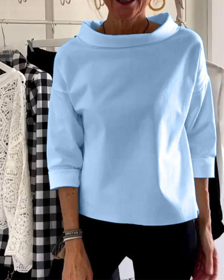 Bateau Neck 3/4 Sleeve Relaxed Top