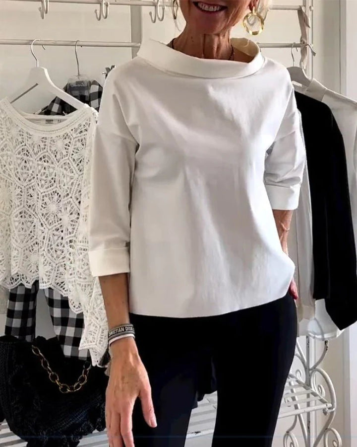 Bateau Neck 3/4 Sleeve Relaxed Top