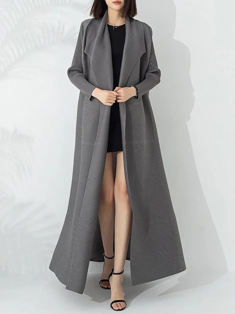 Belted A-Line Longline Coat
