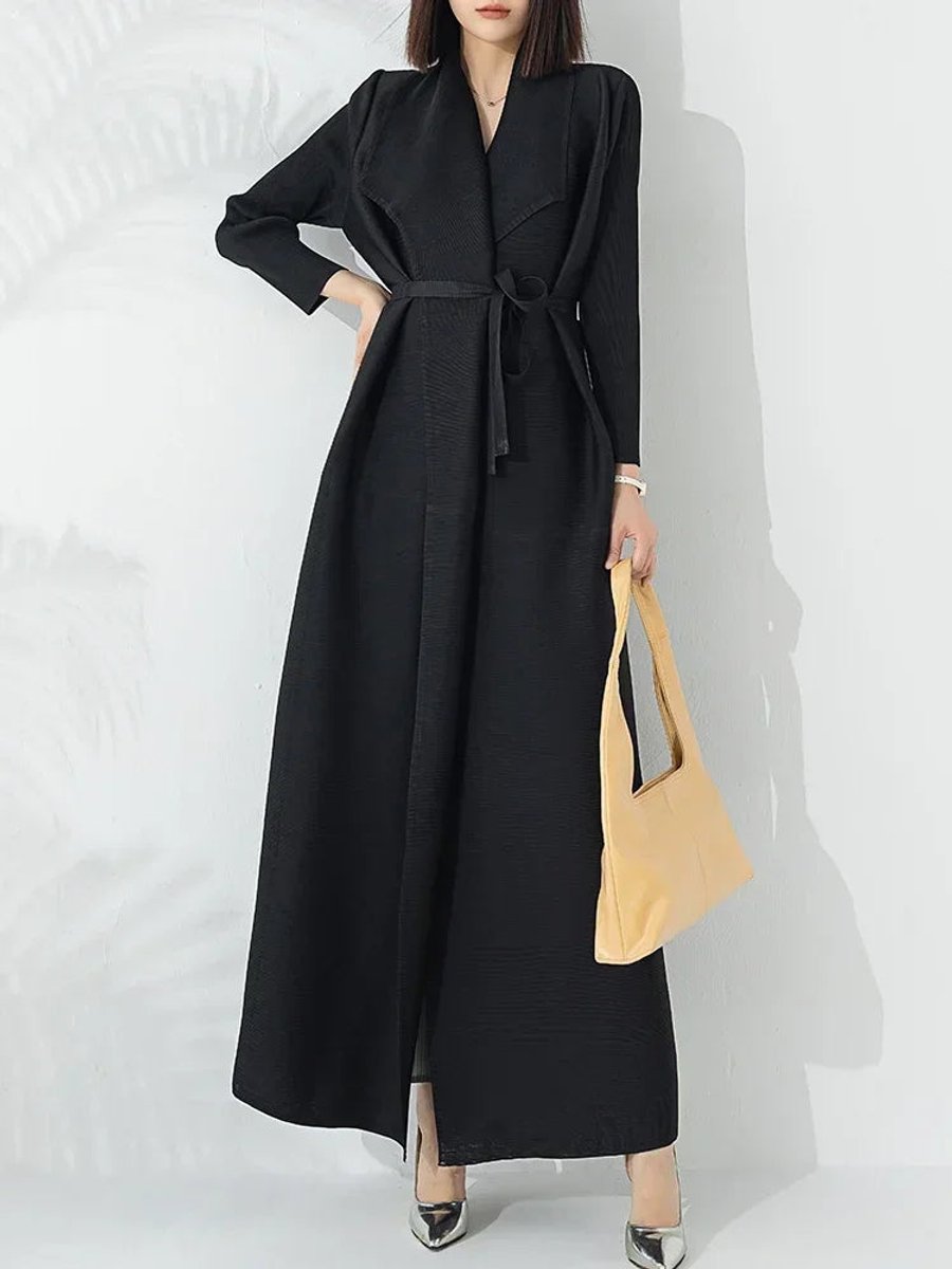 Belted A-Line Longline Coat