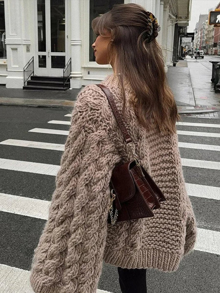 Oversized Chunky Cable-Knit Jumper