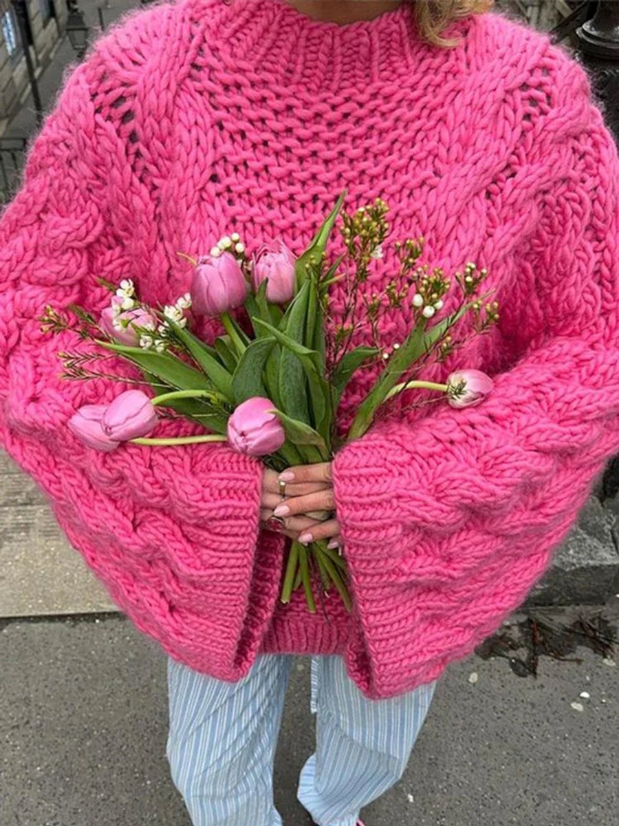 Oversized Chunky Cable-Knit Jumper