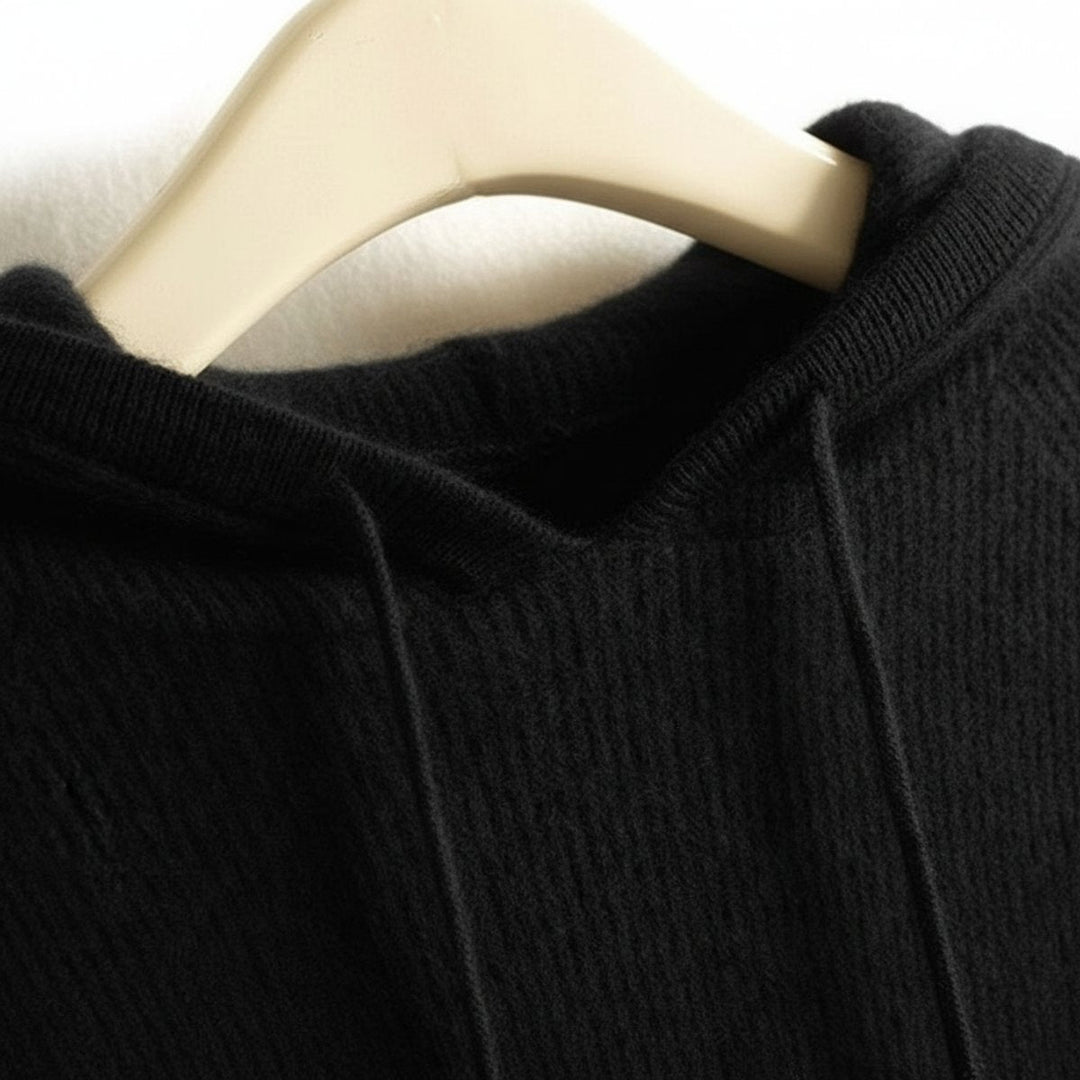 Cashmere and Mink Hooded Knit Jumper